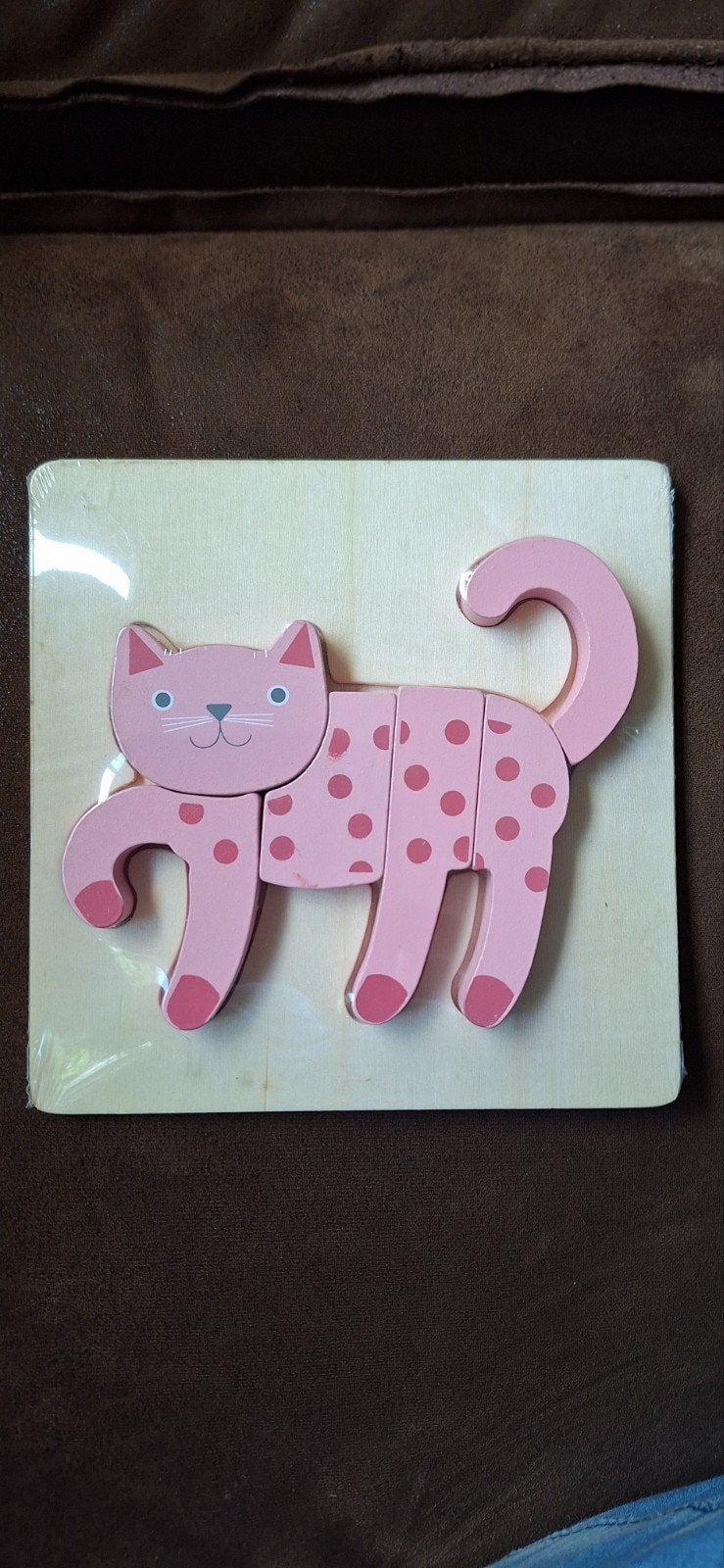 houten roze poesje puzzel nog verpakt, Ophalen of Verzenden, Nieuw, Overige typen