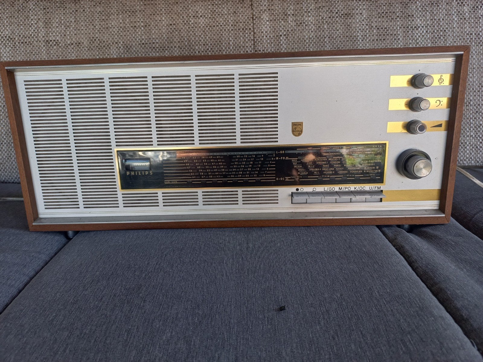 Vintage Philips B4X52AT/70 transistorradio - Werkend, Ophalen of Verzenden, Gebruikt, Radio