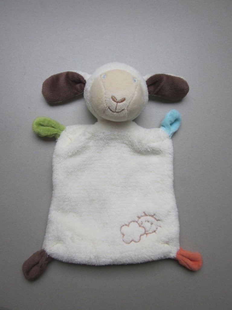 C & A Baby Club superzacht wit pluche knuffeldoek schaap, Overige merken, Overige karakters, Overige typen, Nieuw