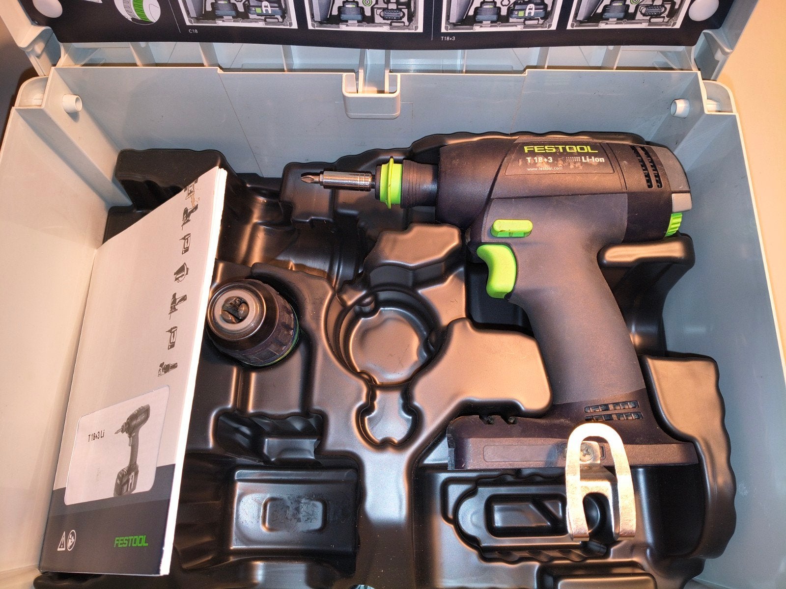 Festool T-18+3 schroef boor machine, Doe-het-zelf en Verbouw, Ophalen, Zo goed als nieuw, Boor- en Schroefmachine