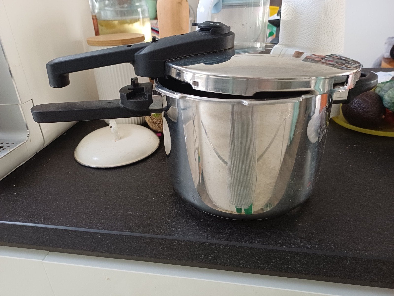 BK snelkookpan 6 liter, Ophalen, Zo goed als nieuw, Rvs