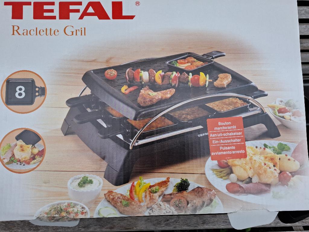 TEFAL  gourmetstel 4 - 8 pers. zgan, Witgoed en Apparatuur, Gourmetstellen, Ophalen of Verzenden, Zo goed als nieuw, 4 t/m 7 personen