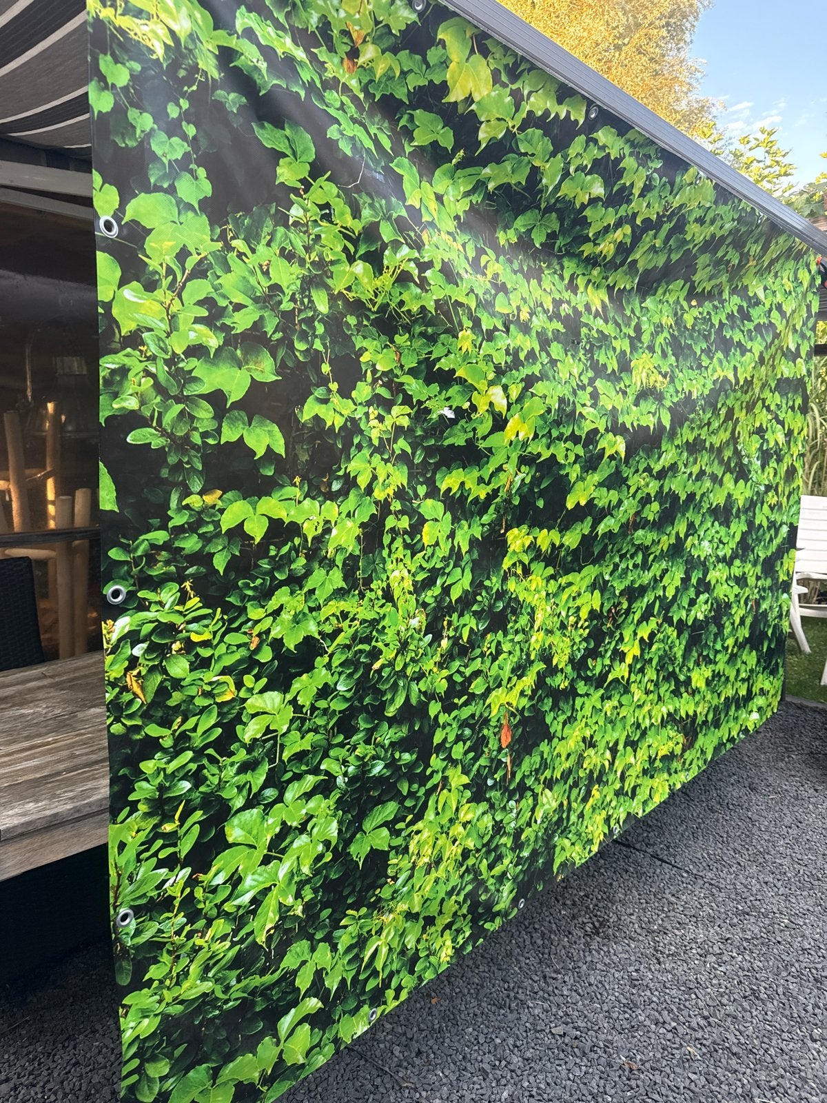 Vinyl tuindoek met Hedera print - 280x180 cm, Tuin en Terras, Ophalen, Zo goed als nieuw