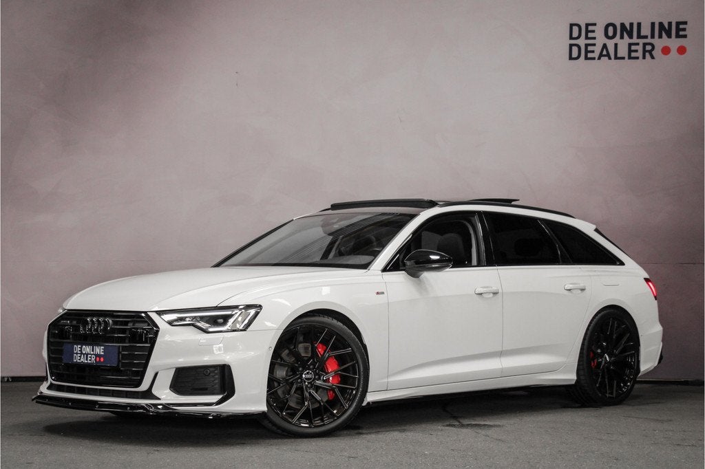 Audi A6 Avant 55 TFSI e Quattro |Blacked|Pano|21inch|Carplay, Auto's, Audi, Automaat, Gebruikt, Euro 6, 4 cilinders