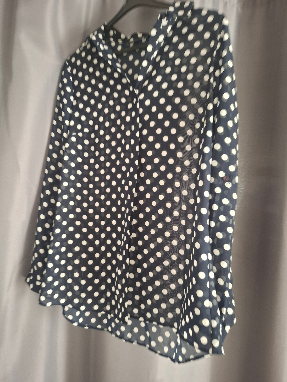 Atmosphere blouse met stippen - Maat 38/40 (M), Maat 38/40 (M), Atmosphere, Blauw, Ophalen of Verzenden