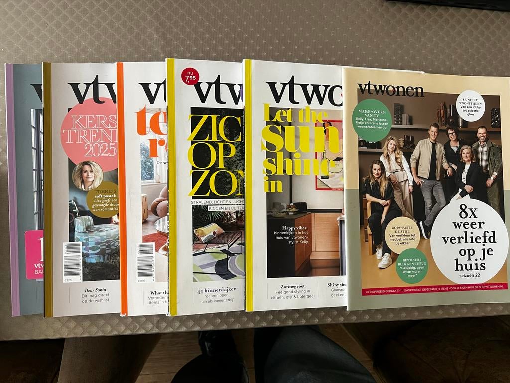 6 VT Wonen magazines - diverse edities, Boeken, Tijdschriften en Kranten, Ophalen of Verzenden, Zo goed als nieuw, Damesbladen