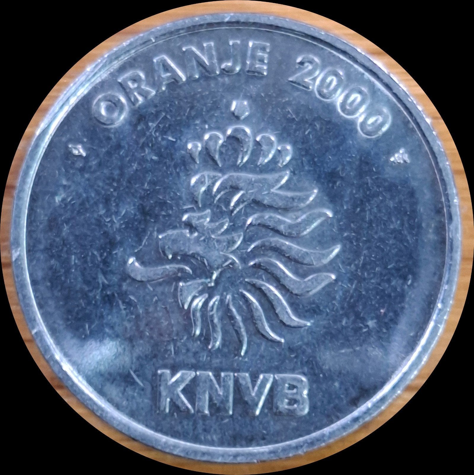 106# KNVB Oranje 2000 Phillip Cocu koper/nikkel, Ophalen of Verzenden, Overige materialen