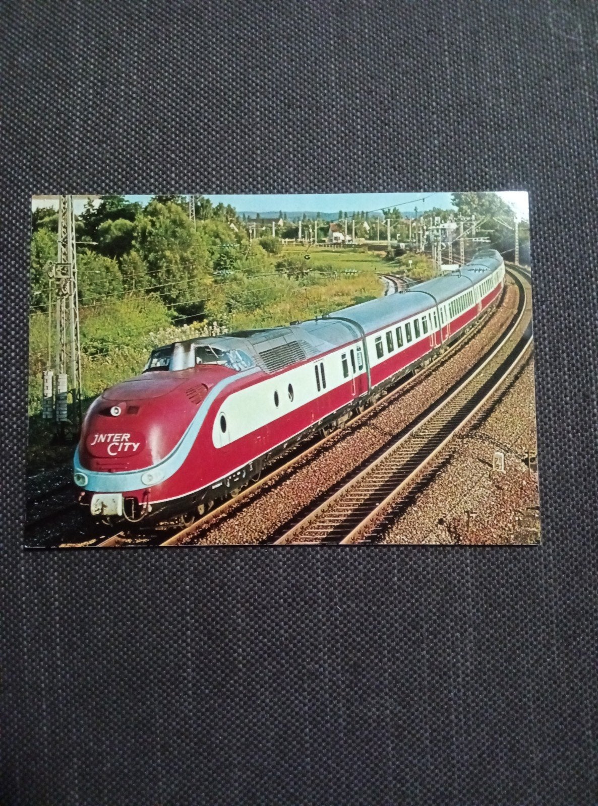 Vintage Ansichtkaart InterCity Trein - Deutsche Bundesbahn, Ophalen of Verzenden