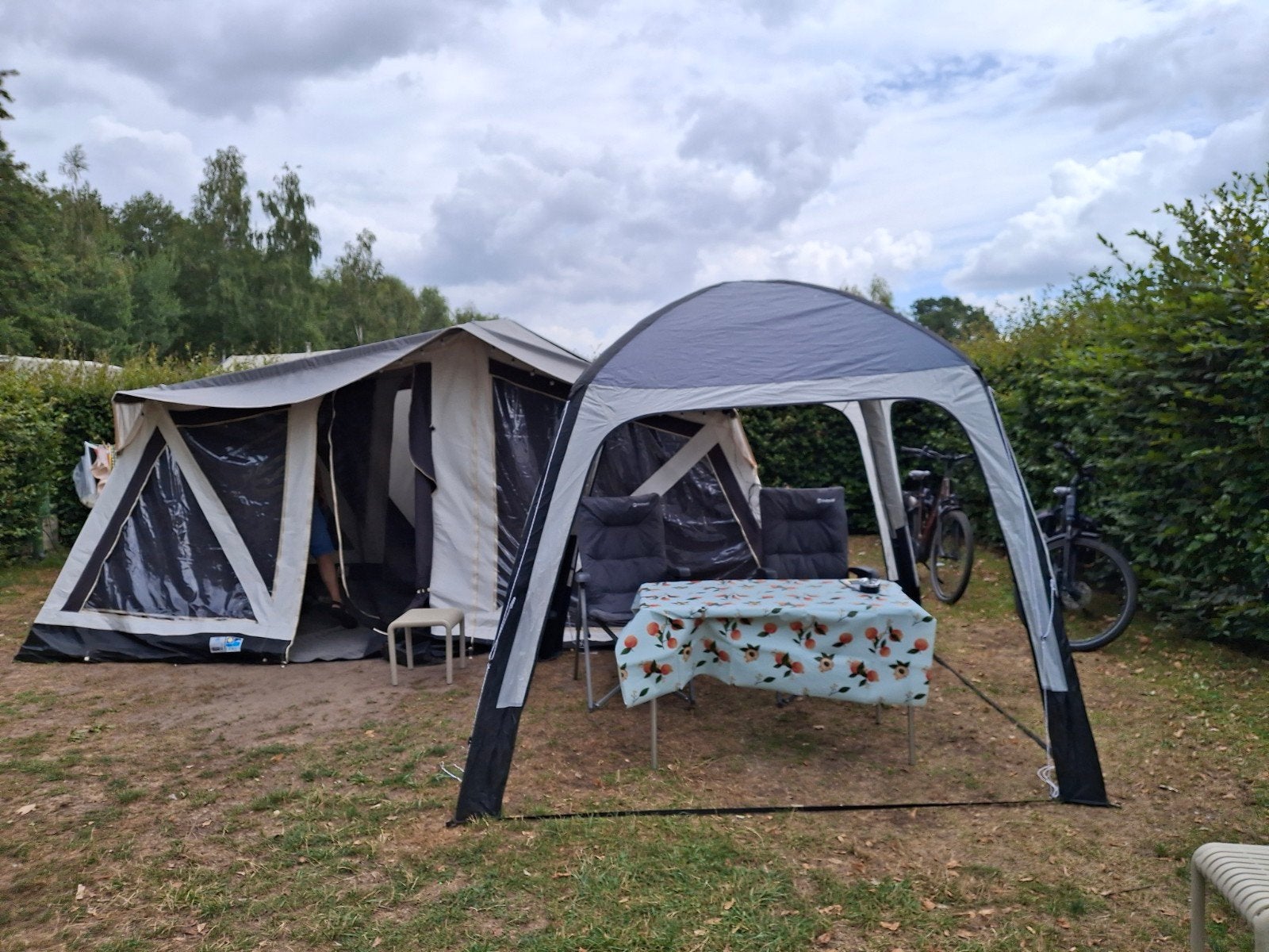 Obelink air shelter 2.50 x 2.50m incl.zijwanden, Caravans en Kamperen, Ophalen, Zo goed als nieuw