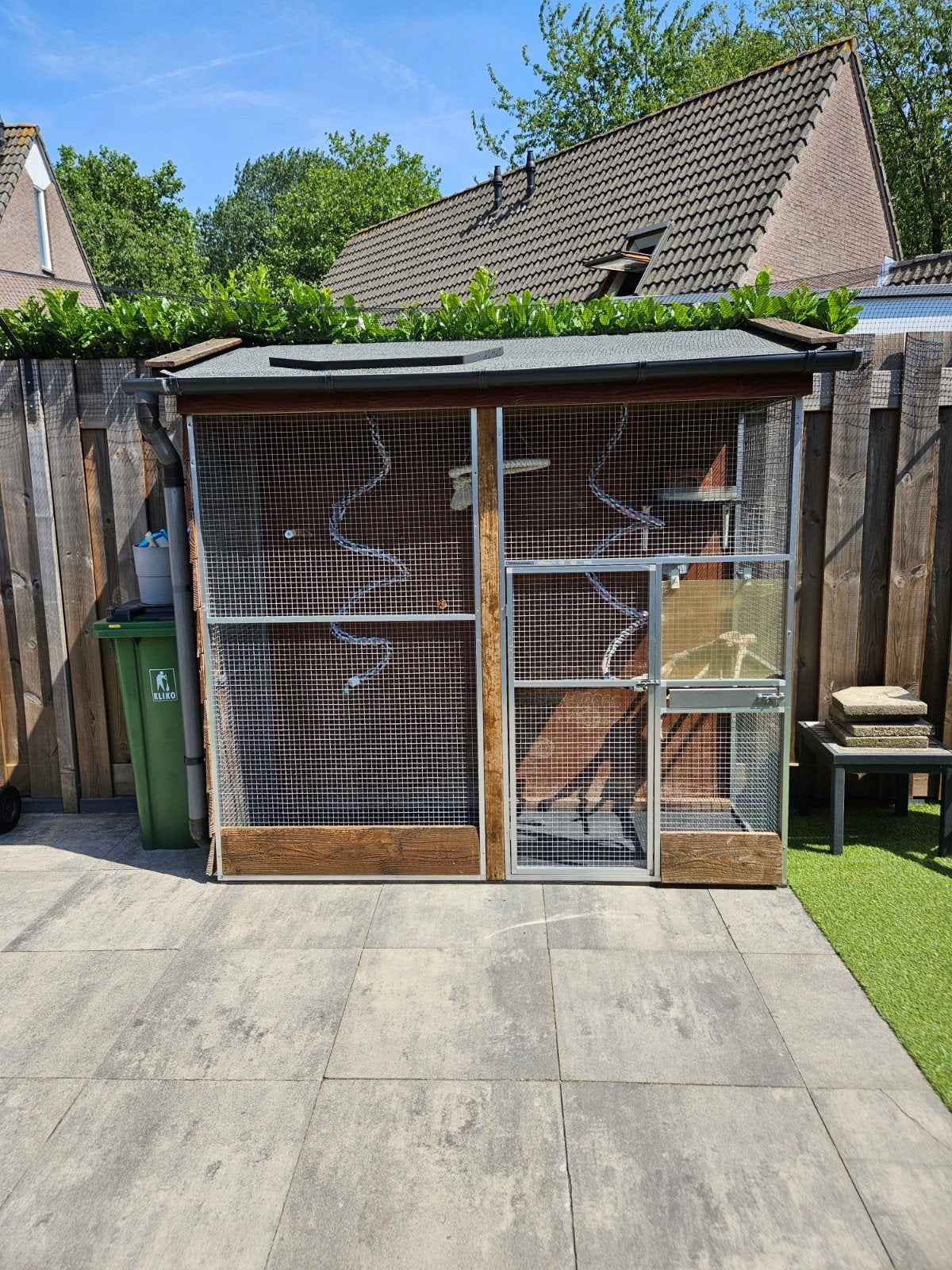 Vogel volière, Dieren en Toebehoren, Vogels | Hokken en Kooien, Ophalen, Gebruikt, Aluminium, Volière