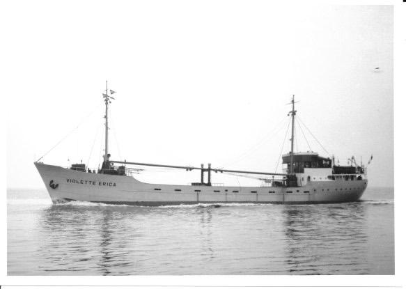 VIOLETTE ERICA scheepvaart coaster kustvaart kustvaarder, Verzenden, Zo goed als nieuw, Kaart, Foto of Prent