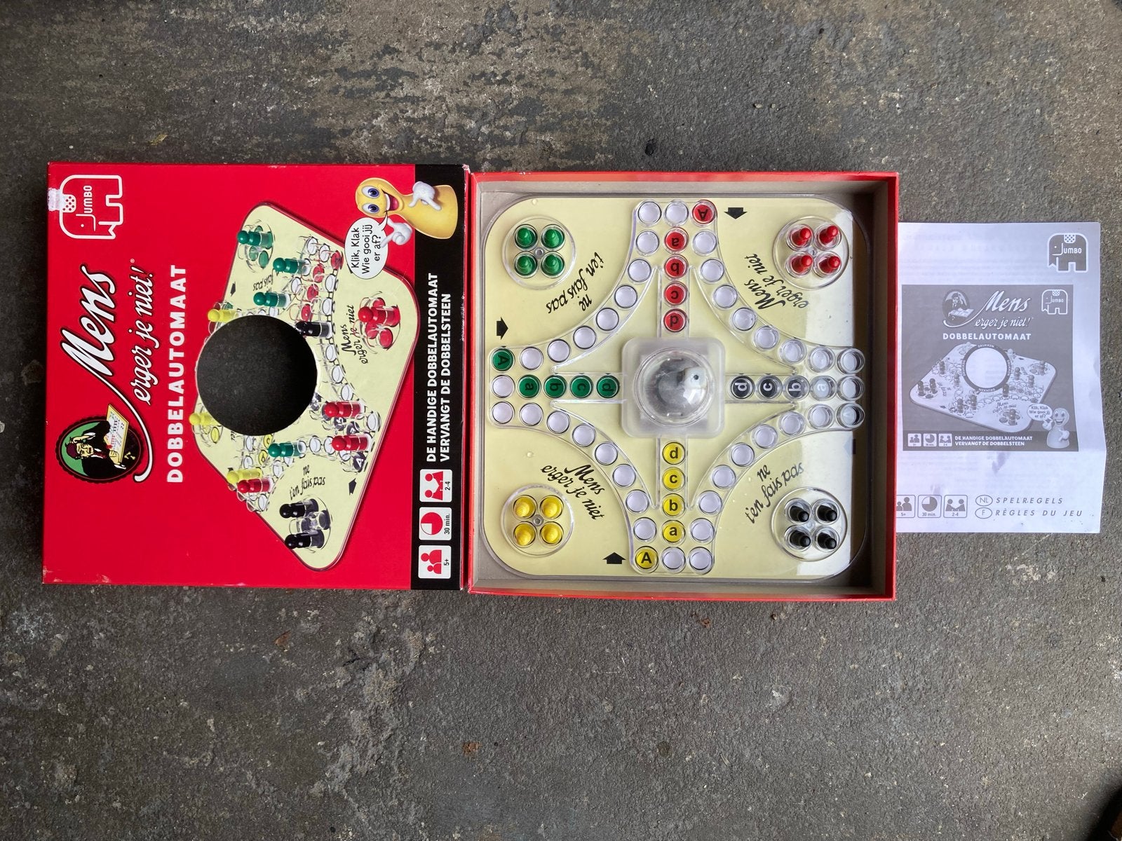 Mens Erger Je Niet! met Dobbelautomaat - Jumbo, Drie of vier spelers, Ophalen of Verzenden, Gebruikt