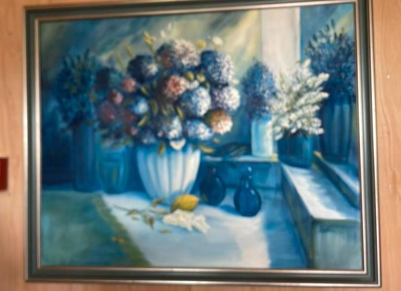 Schilderij Hortensia’s , L Vd Sterren, Ophalen of Verzenden