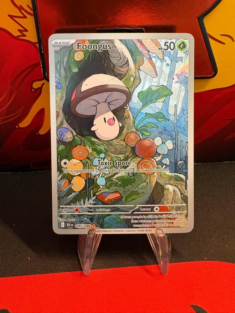 Pokémon Kaart: Foongus (095/086) - Full Art, Ophalen of Verzenden, Zo goed als nieuw, Losse kaart, Foil