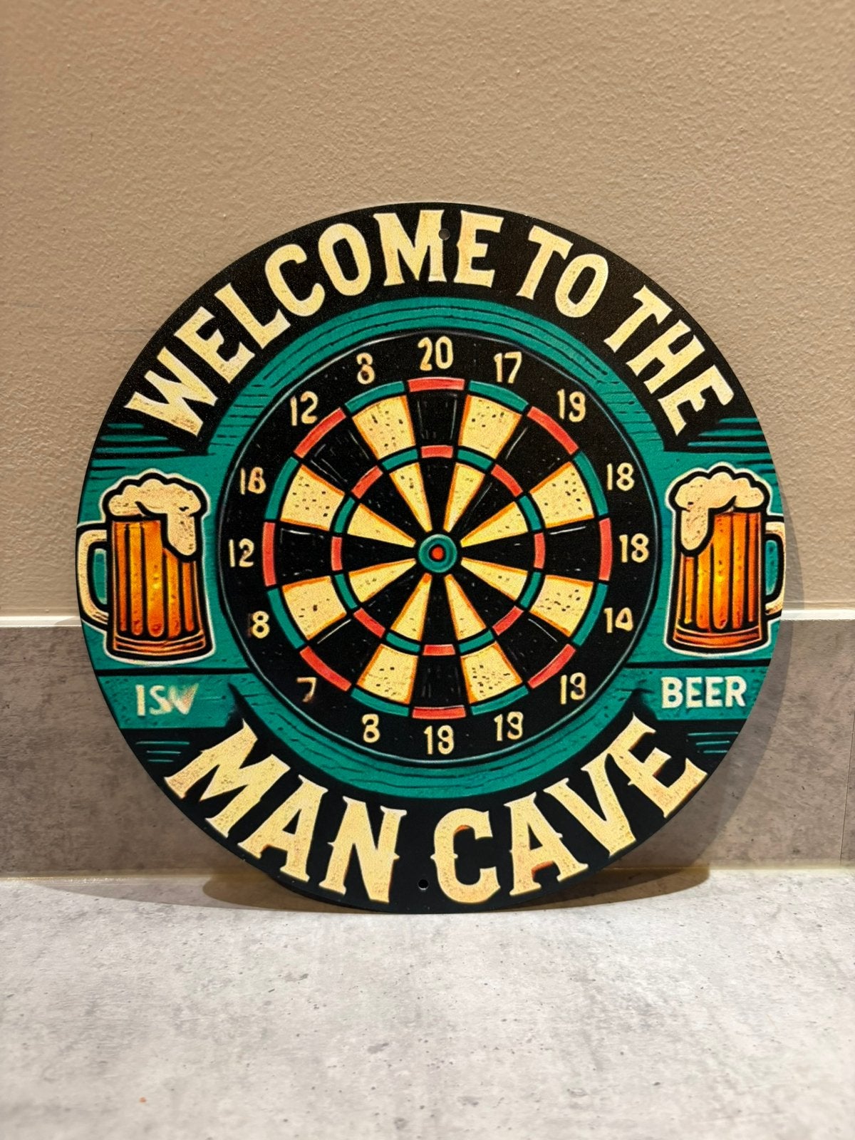 Mancave Bar Café Wanddecoratie metalen bordje Welcome, Huis en Inrichting, Woonaccessoires | Tekstborden en Spreuken, Ophalen of Verzenden