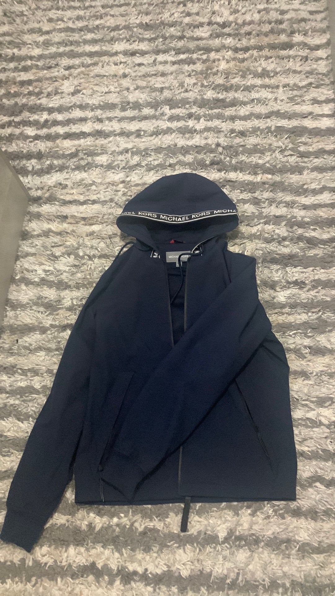 Prachtige michael Kors jas amper gedragen, Ophalen of Verzenden, Zo goed als nieuw, Blauw