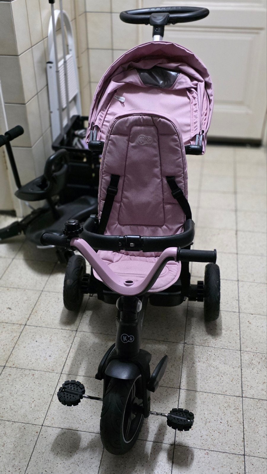Kinderkraft 3-wieler roze zgan, Ophalen, Zo goed als nieuw, Kinderkraft, Duwstang