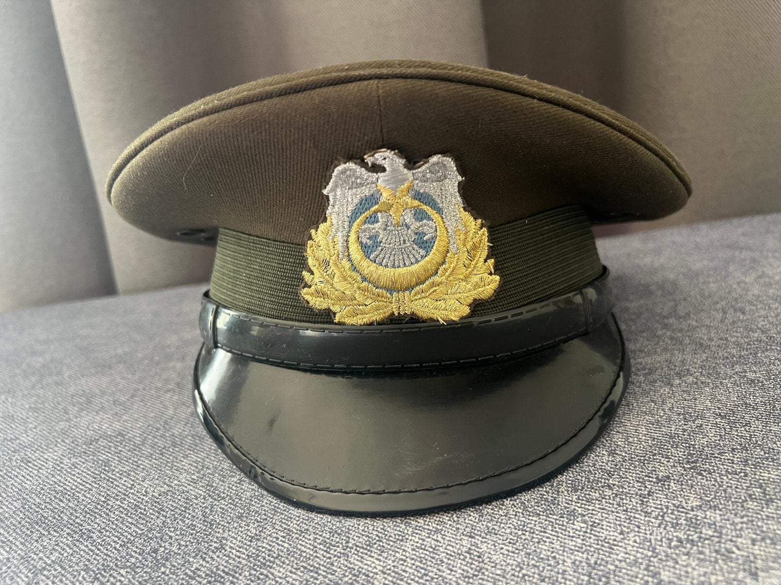 Turkse Service Officierspet, Ophalen of Verzenden, Landmacht, Helm of Baret