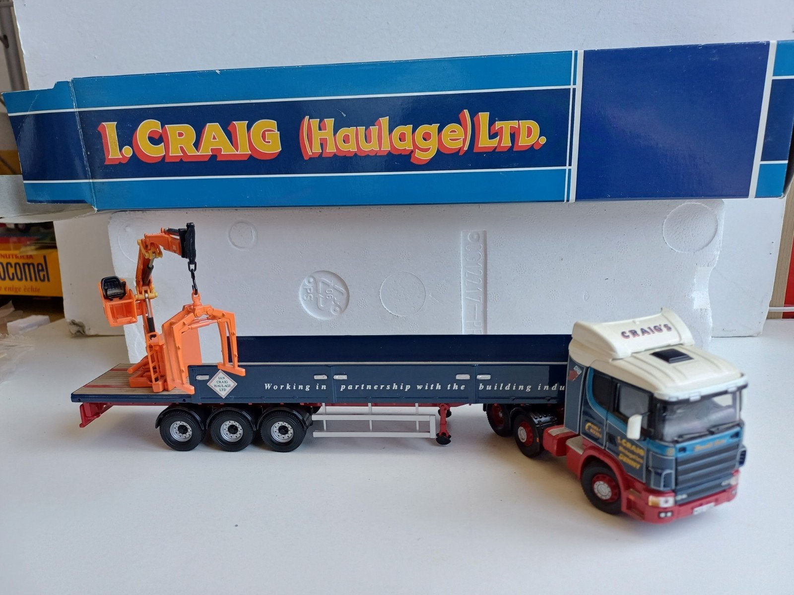 Scania 124L 420 Dropsite Corgi 1:50 L. Graig, Ophalen of Verzenden, Zo goed als nieuw, Bus of Vrachtwagen, Corgi