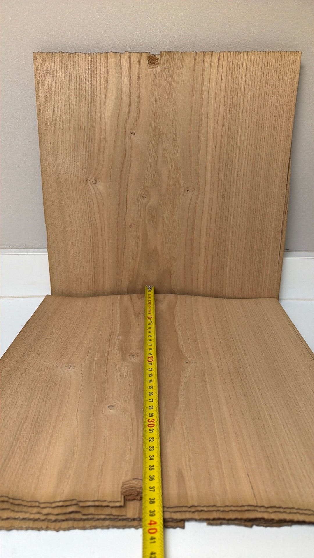Kastanje fineer 36x36cm €1 per vel, Almelo, Nieuw, Fineer, Info