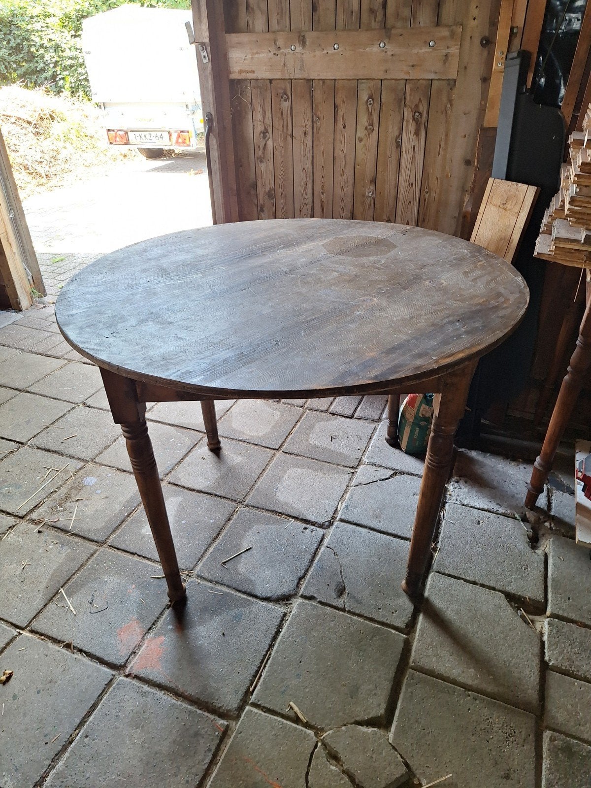 Boeren eettafel, Ophalen