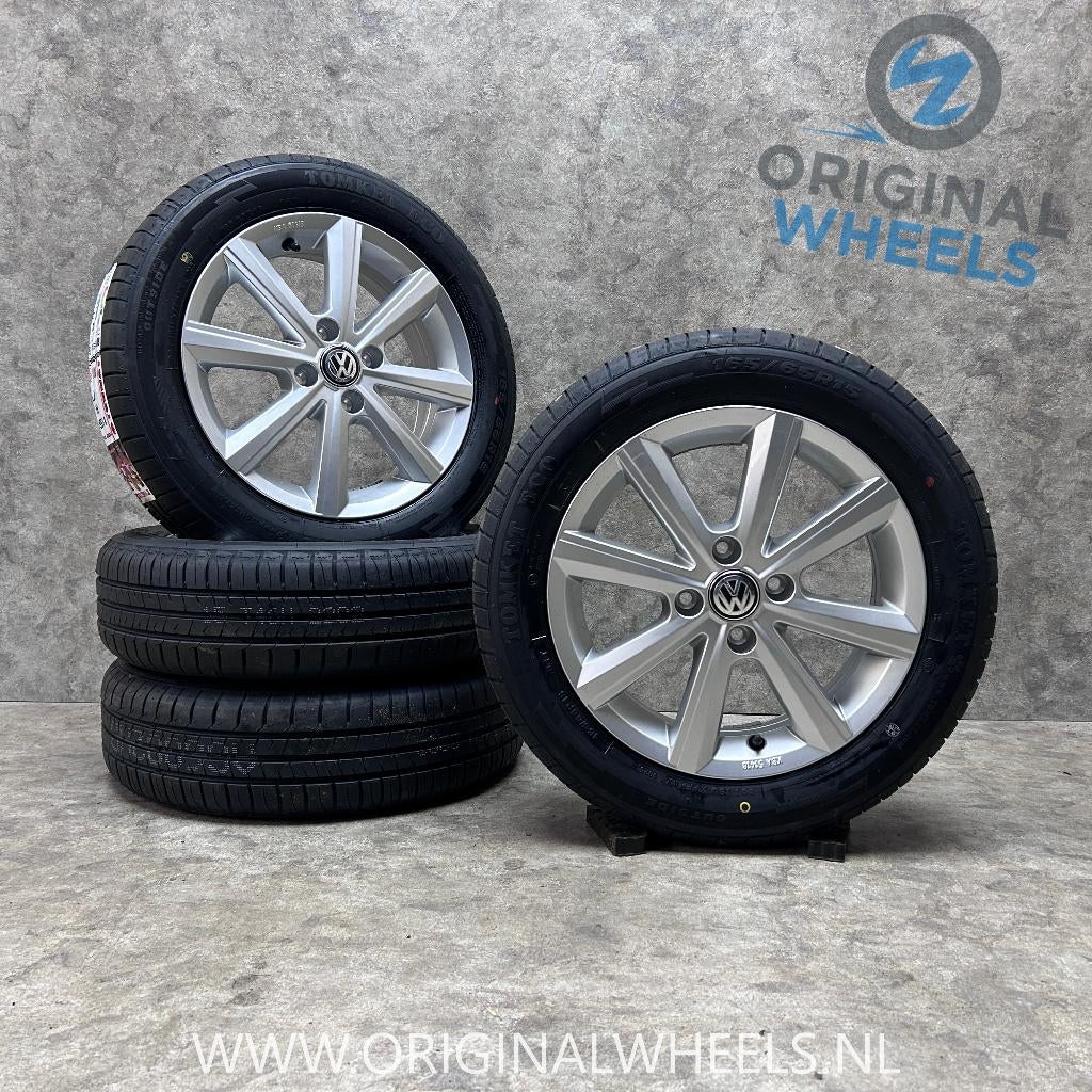 15 inch originele Merano velgen + zomerbanden Volkswagen Up, 15 inch, Info@originalwheels.nl, Banden en Velgen, Nieuw