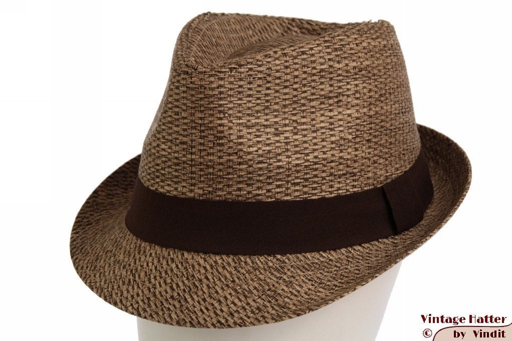 Trilby Hawkins rough look strohoed licht bruin 58 en 59 NEW, Hoed, Nieuw, Ophalen of Verzenden, 58 of 59 cm (L, 7¼ of ⅜ inch)