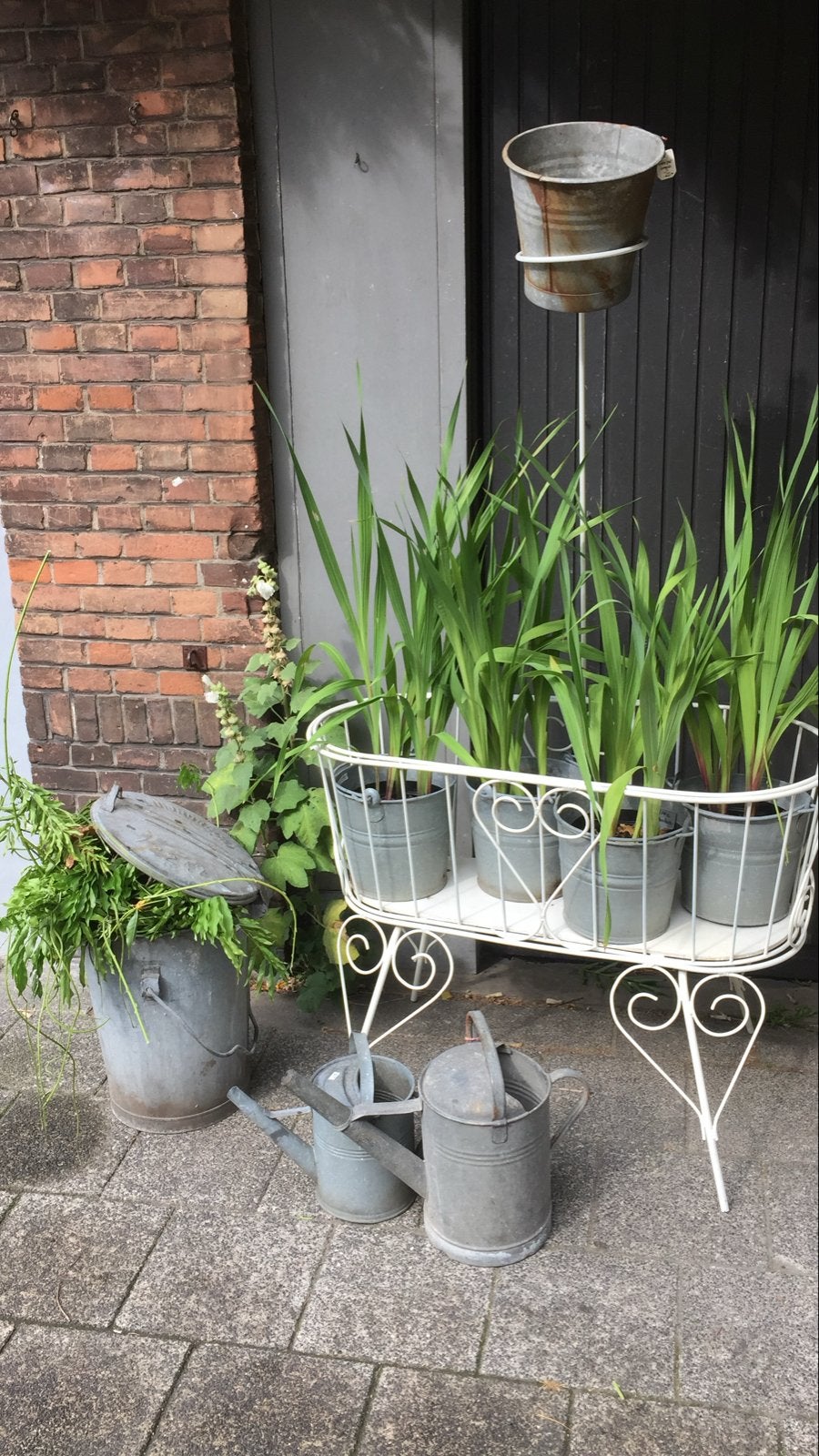 Vintage jaren '50/'60 krullerig smeedijzeren wieg/plantenbak, Kinderen en Baby's, Ophalen, Gebruikt, Nvt, Minder dan 140 cm