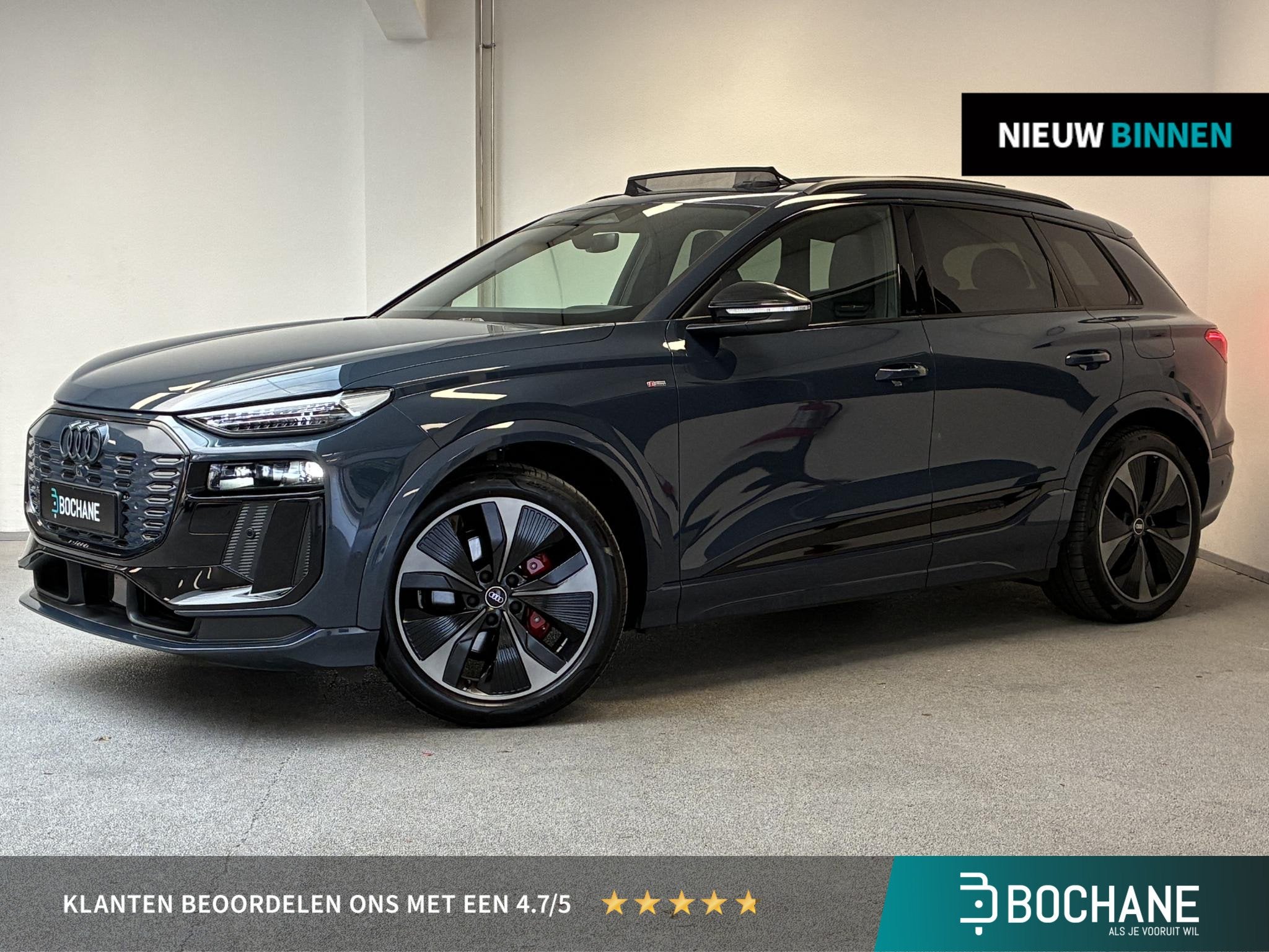 Audi Q6 e-tron Launch edition 83 kWh | S-LINE | TREKHAAK | S, Auto's, Audi, Achterwielaandrijving, Gebruikt, Zwart, Blauw