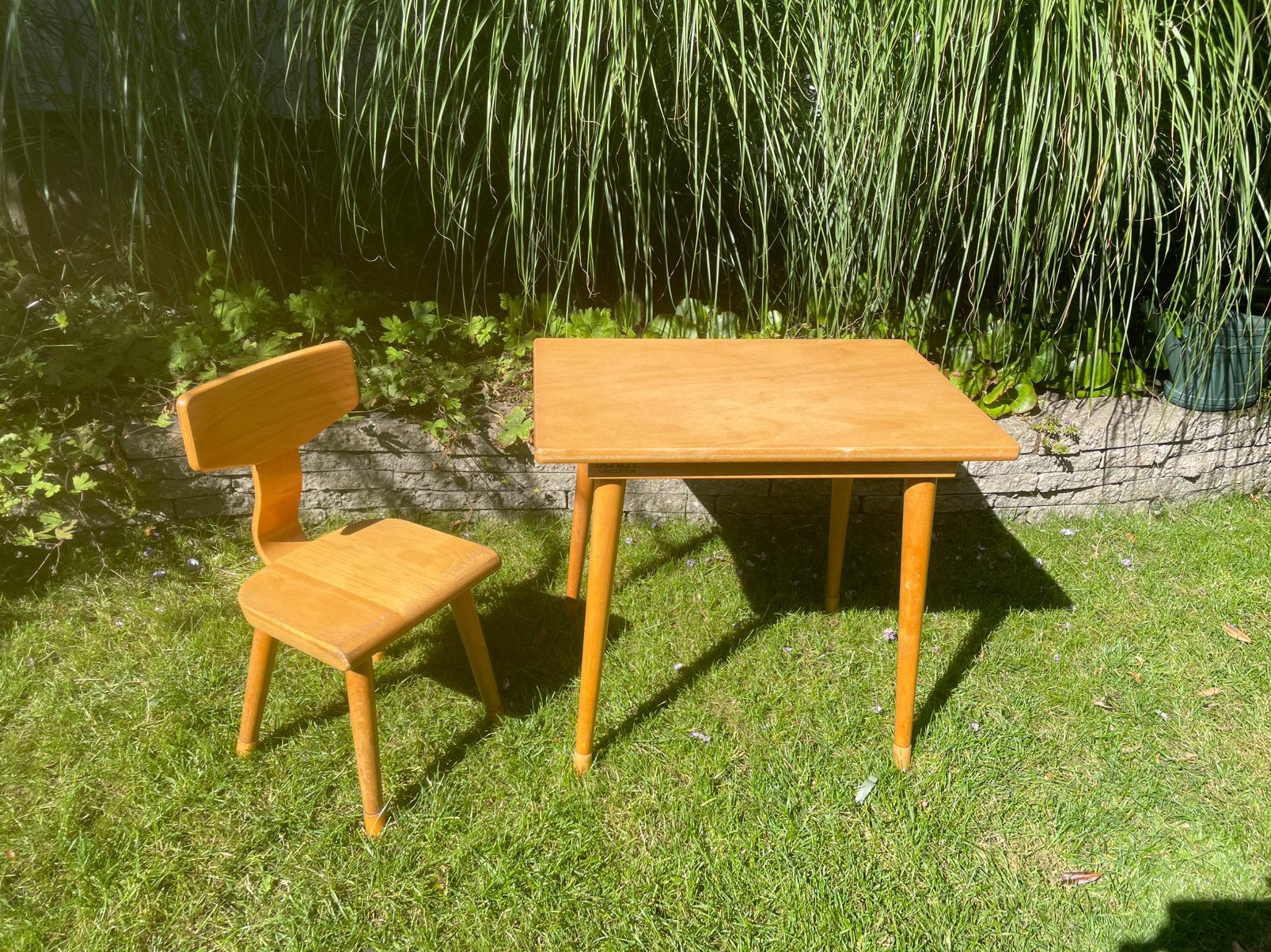 Retro/vintage kinderstoel & tafeltje voor peuters/kleuters, Ophalen, Gebruikt, Tafel(s) en Stoel(en)