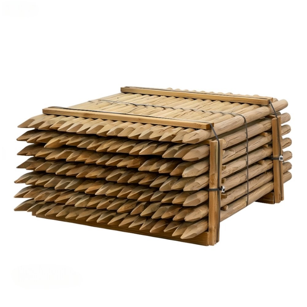 Vuren boompalen geschild/gepunt. 250 cm Ø6/8 cm, Ophalen, Nieuw, 250 cm of meer, Palen