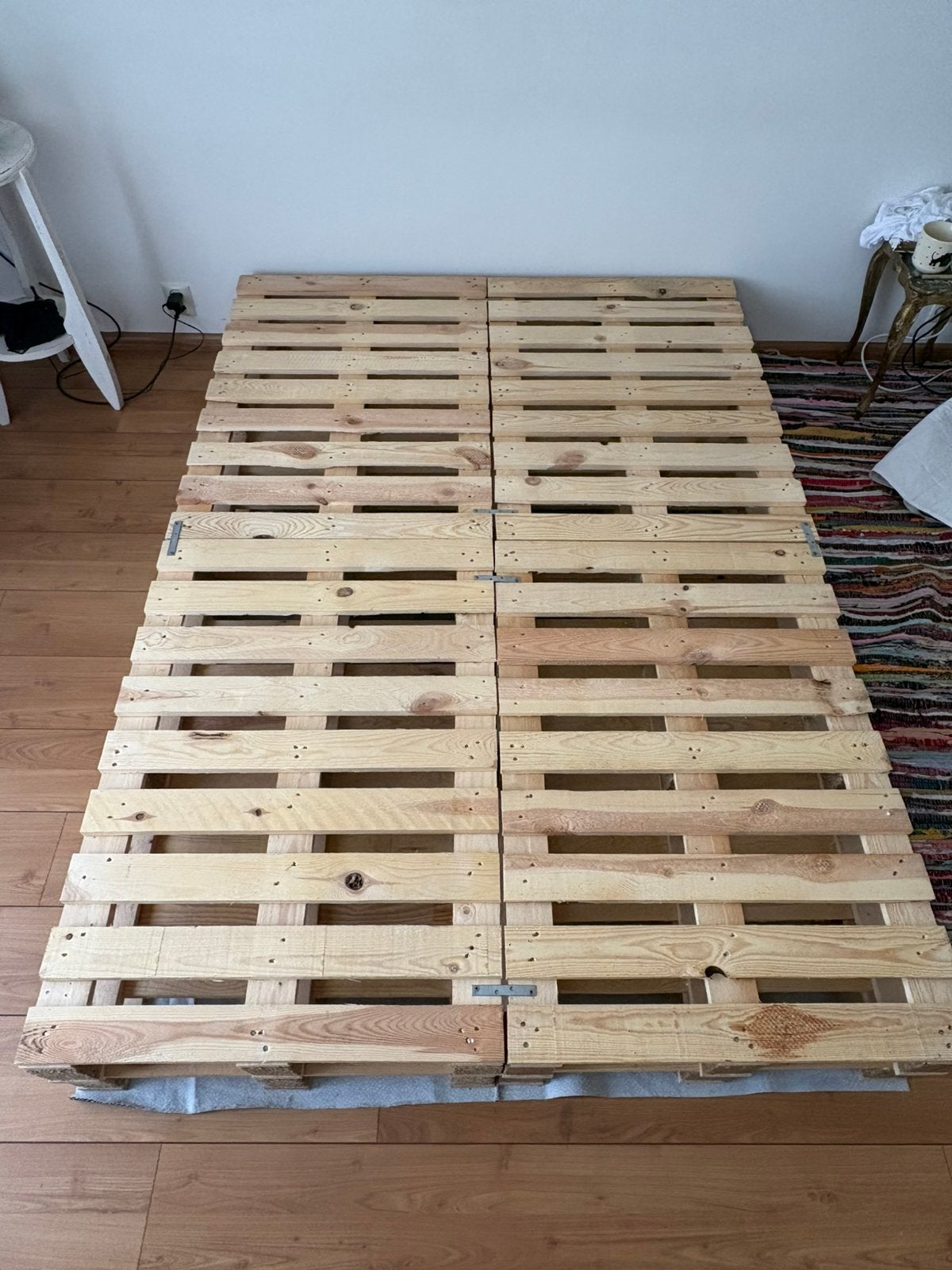 Pallets, Gebruikt, Tweepersoons, Bedbodem, 200 cm