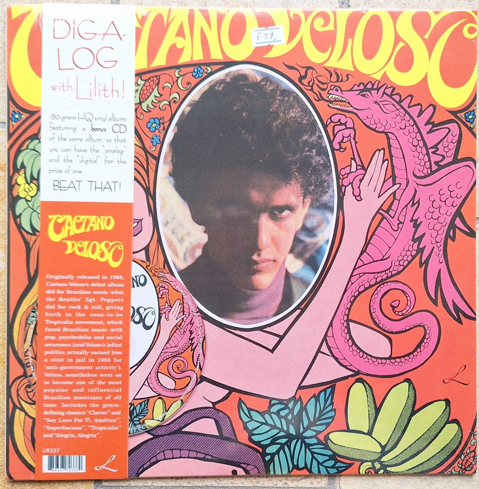 Caetano Veloso - Caetano Veloso (Brazil LP+CD reïssue), Cd's en Dvd's, LP, Ophalen of Verzenden, Inclusief obi, 12 inch