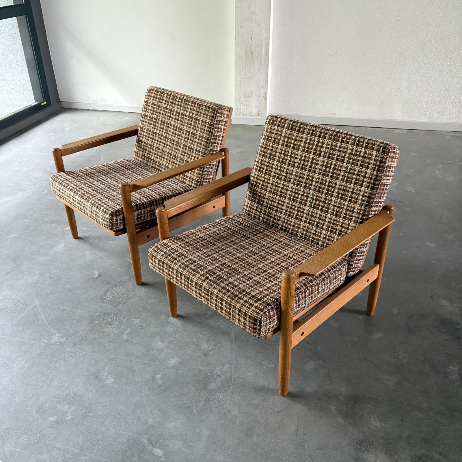Vintage fauteuils deens jaren 70 deens design, Ophalen, Gebruikt, ., .