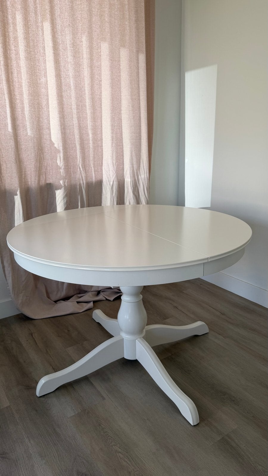 IKEA INGATORP uitschuifbare eettafel (110/155cm), Huis en Inrichting, Ophalen, 100 tot 150 cm, Zo goed als nieuw, 150 tot 200 cm