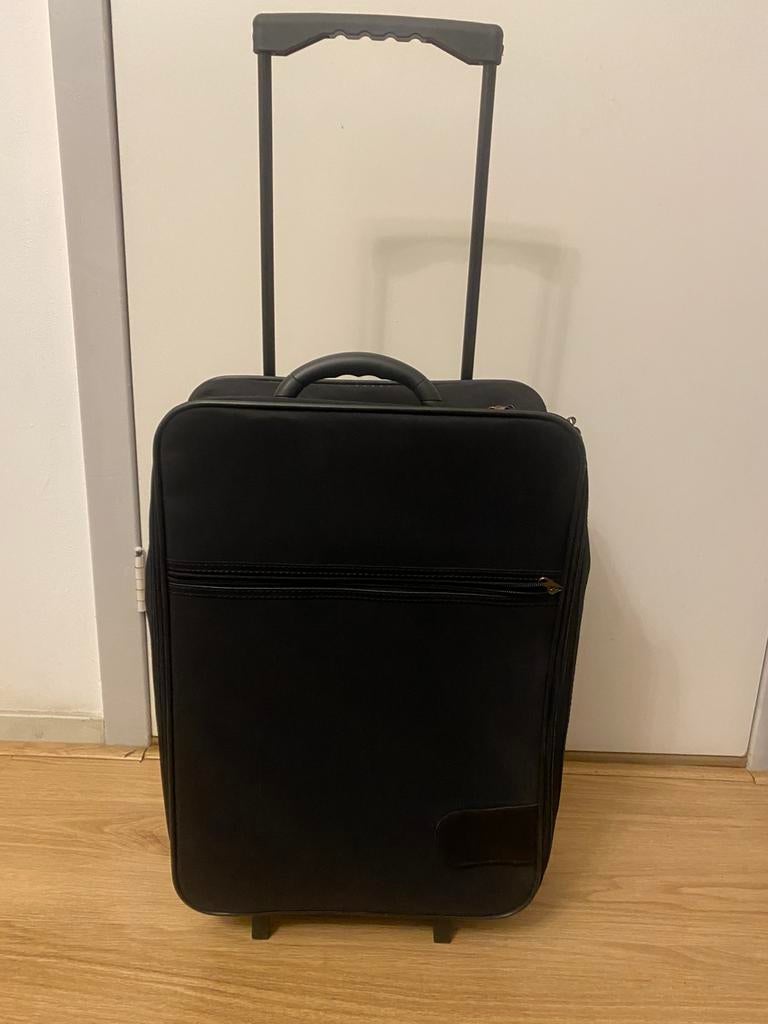 zwart trolly met willetjes 50x35 hooge qualiteit, Ophalen of Verzenden, Nieuw, Hard kunststof, Minder dan 50 cm