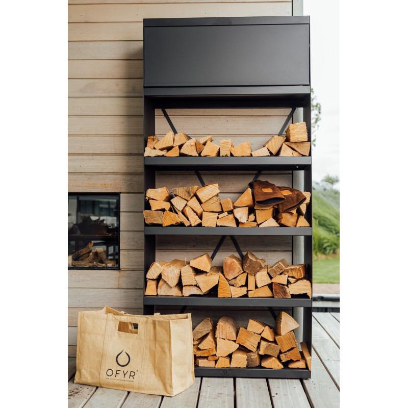 Nieuwe Ofyr Woodstorage Black 100 Houtkast, Tuin en Terras, Houtskoolbarbecues, Ophalen, Nieuw