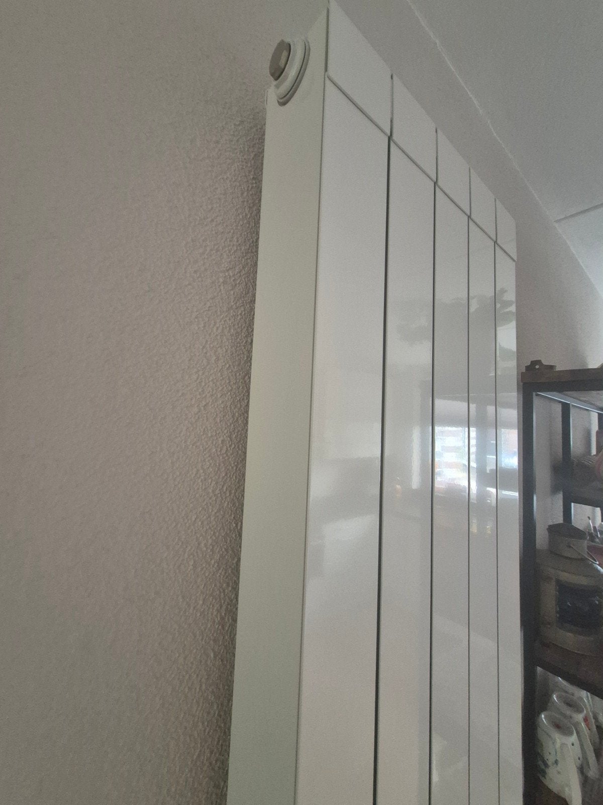 design radiator aluminium 5 elementen incl. ophangbeugel, Ophalen, Gebruikt, Radiator, 150 cm of meer