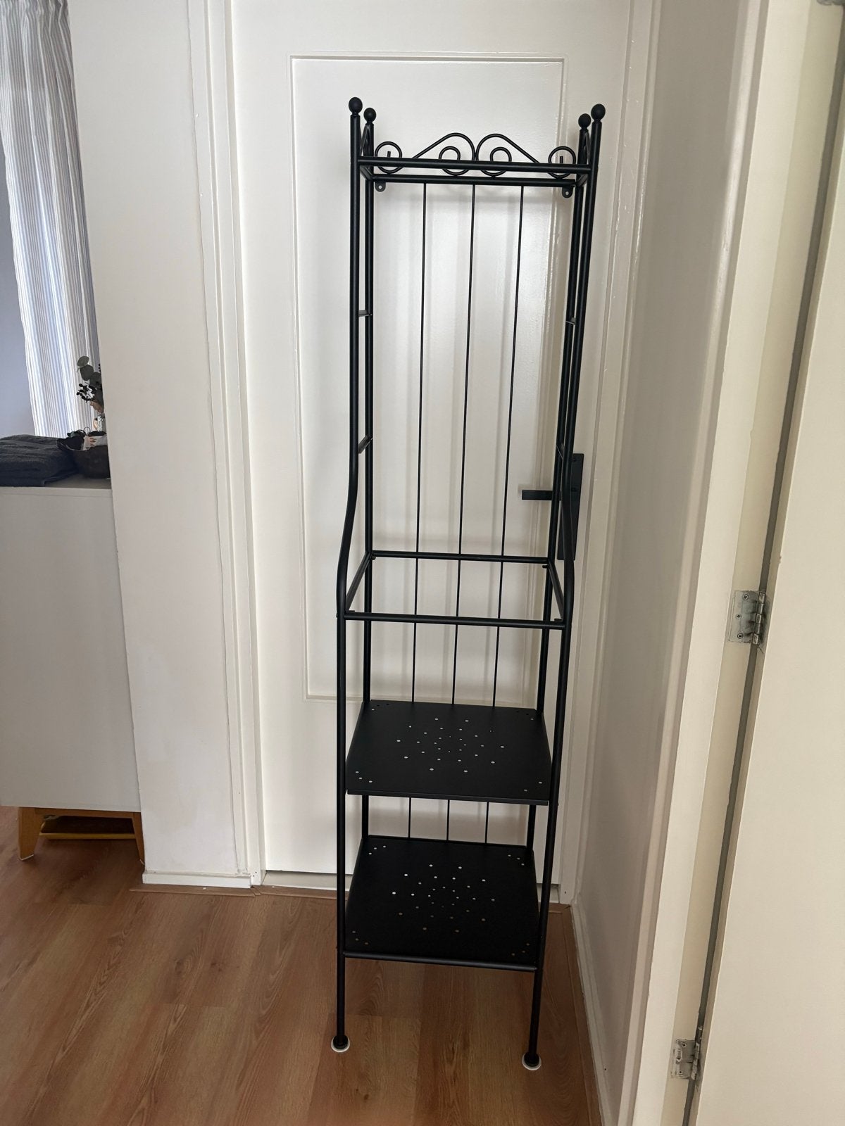 Ikea rek zwart metaal, alle onderdelen, Ophalen, Gebruikt