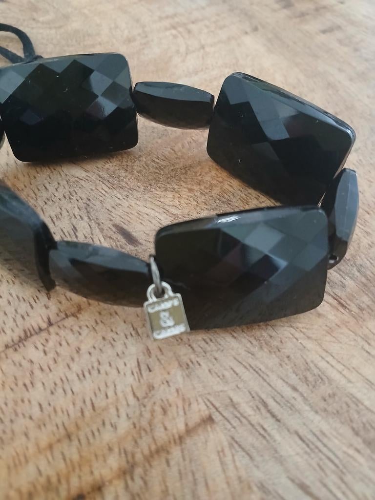Camps& Camps armband zwart facet, Ophalen of Verzenden, Nieuw, Zwart, Overige materialen