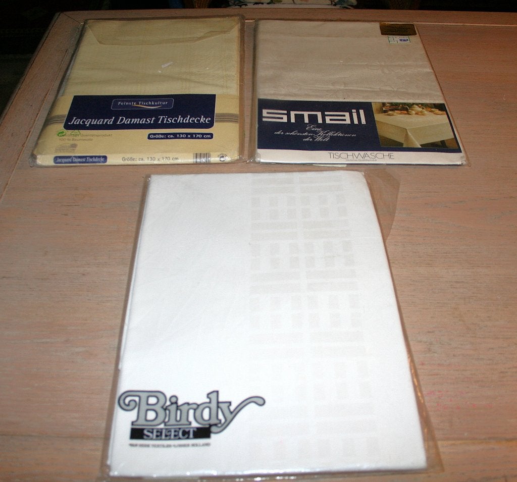 3 Damast tafellakens, Geweven, Nieuw, Ophalen of Verzenden, Katoen
