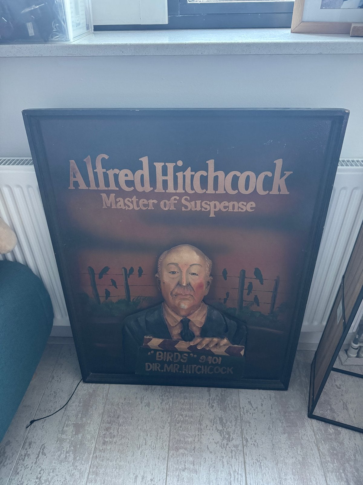 Uniek 3D Schilderij Alfred Hitchcock - Master of Suspense, Antiek en Kunst, Kunst | Schilderijen | Klassiek, Ophalen, Overige stijlen