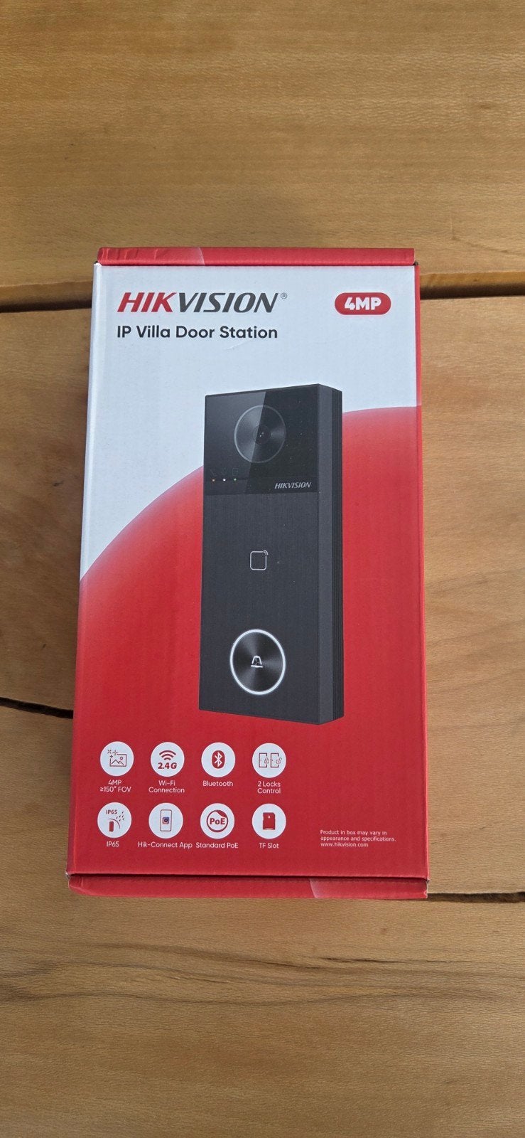 Hikvision IP Villa Deurbel, DS-KV6114-WBE1, - 4MP Video Inte, Ophalen of Verzenden, Bewegingsdetectiesensor, Zo goed als nieuw