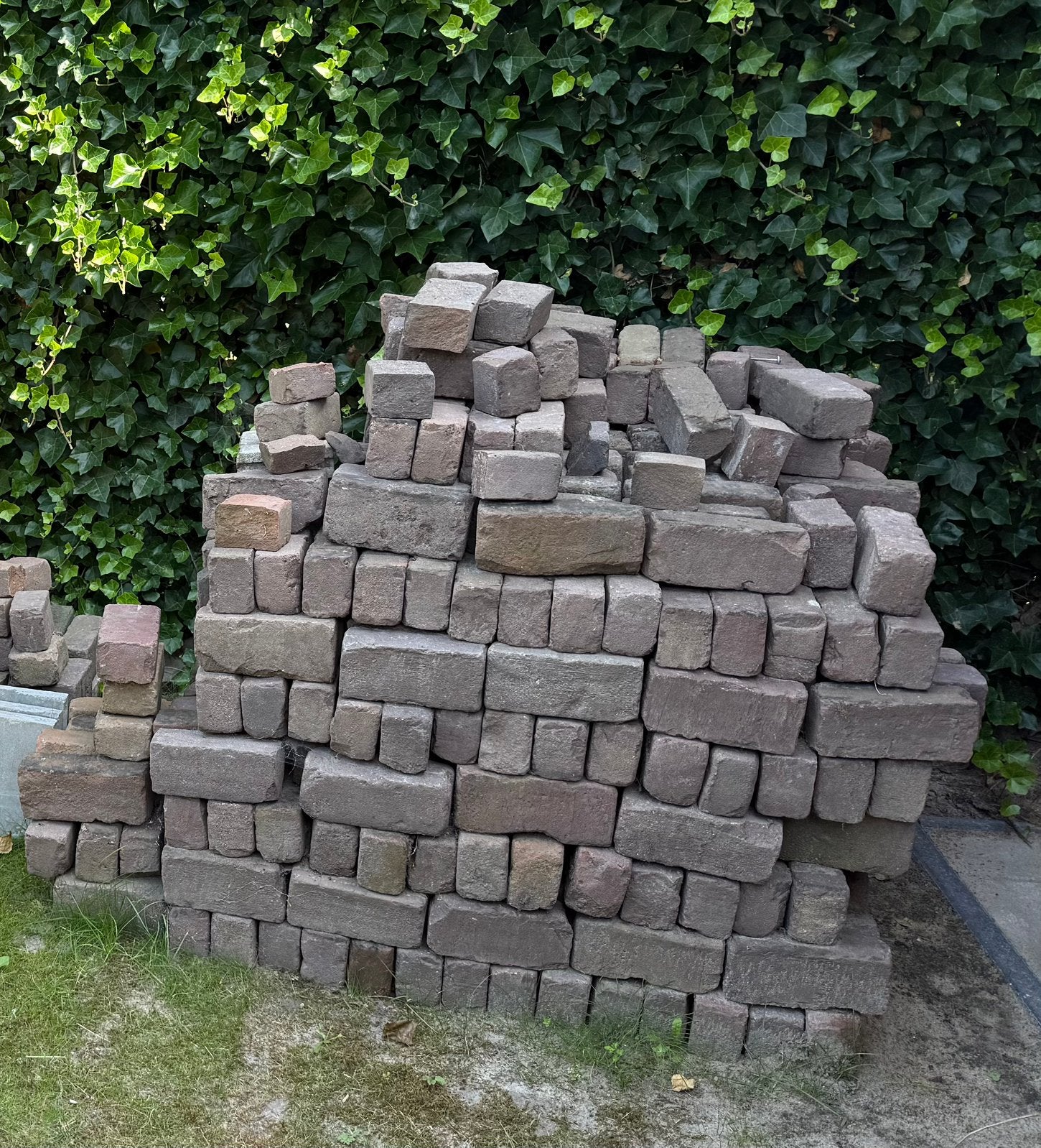 Oud gebakken dikformaat rood paars 10m2, Tuin en Terras, Ophalen, Klinkers