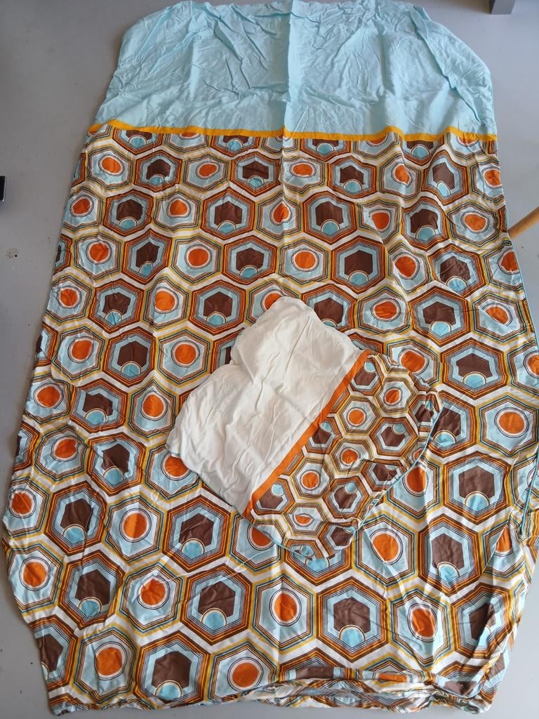 Vintage beddengoed 1 persoons, Huis en Inrichting, Slaapkamer | Beddengoed, Ophalen of Verzenden, Zo goed als nieuw, Eenpersoons