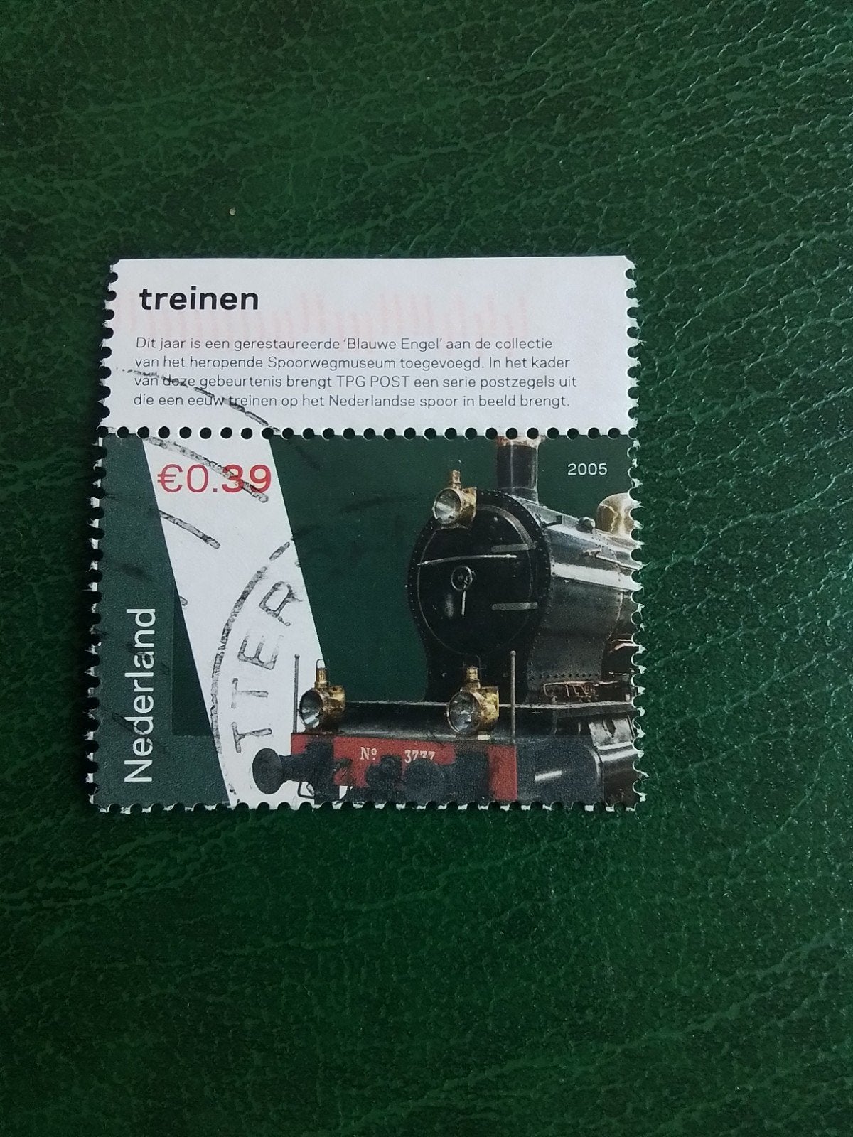 Nederland gestempeld 2005 trein, Ophalen of Verzenden, Na 1940, Gestempeld