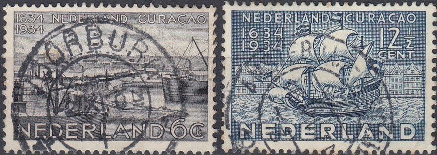 Nederland 2.42.7- 1934- Curaçao- NVPH-267 t/m 268- G, Postzegels en Munten, Verzenden, T/m 1940, Gestempeld
