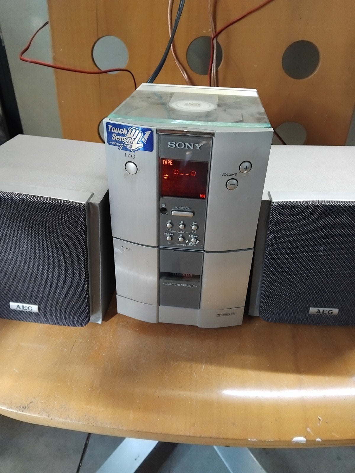 Sony Mini Set met AEG Speakers en Afstandsbediening, Audio, Tv en Foto, Stereo-sets, Gebruikt, Ophalen of Verzenden, Tuner of Radio