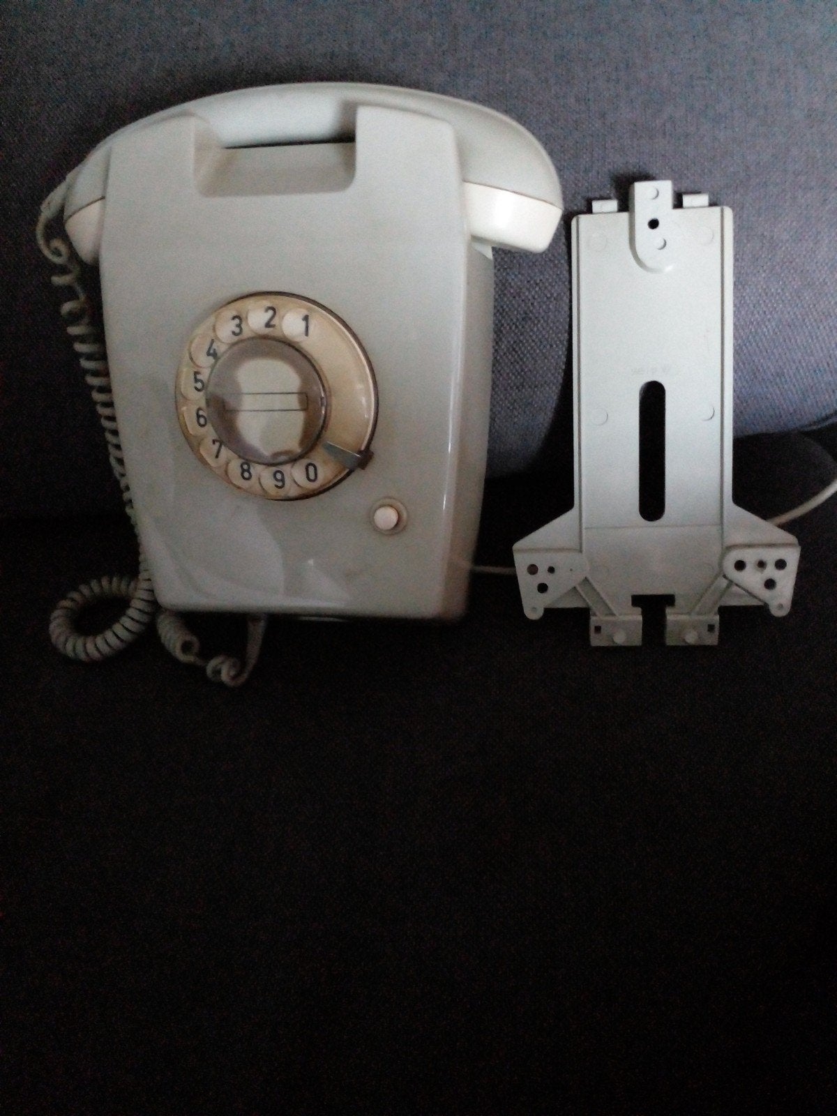 Vintage PTT W65 draaischijf telefoon - Grijs, Telecommunicatie, Ophalen of Verzenden, Gebruikt, Met draaischijf