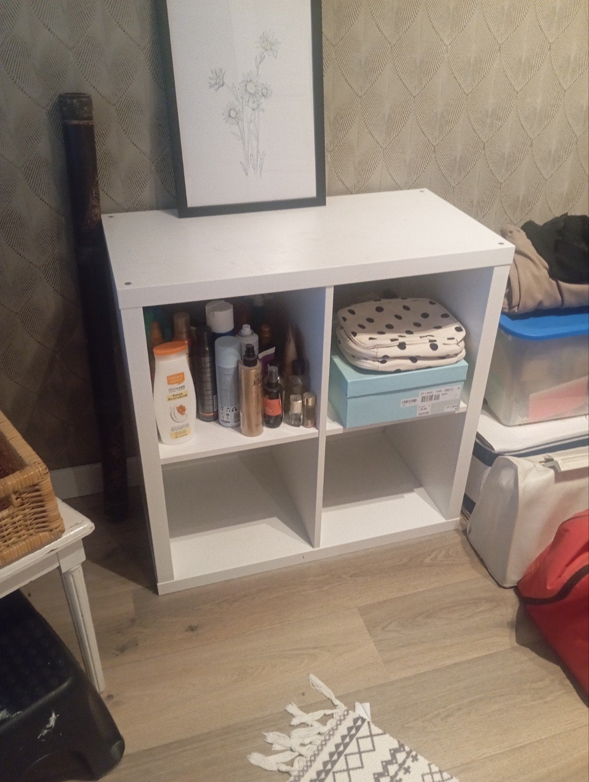 Wit opbergkastje met 4 vakken  ikea kallax, Ophalen, Gebruikt